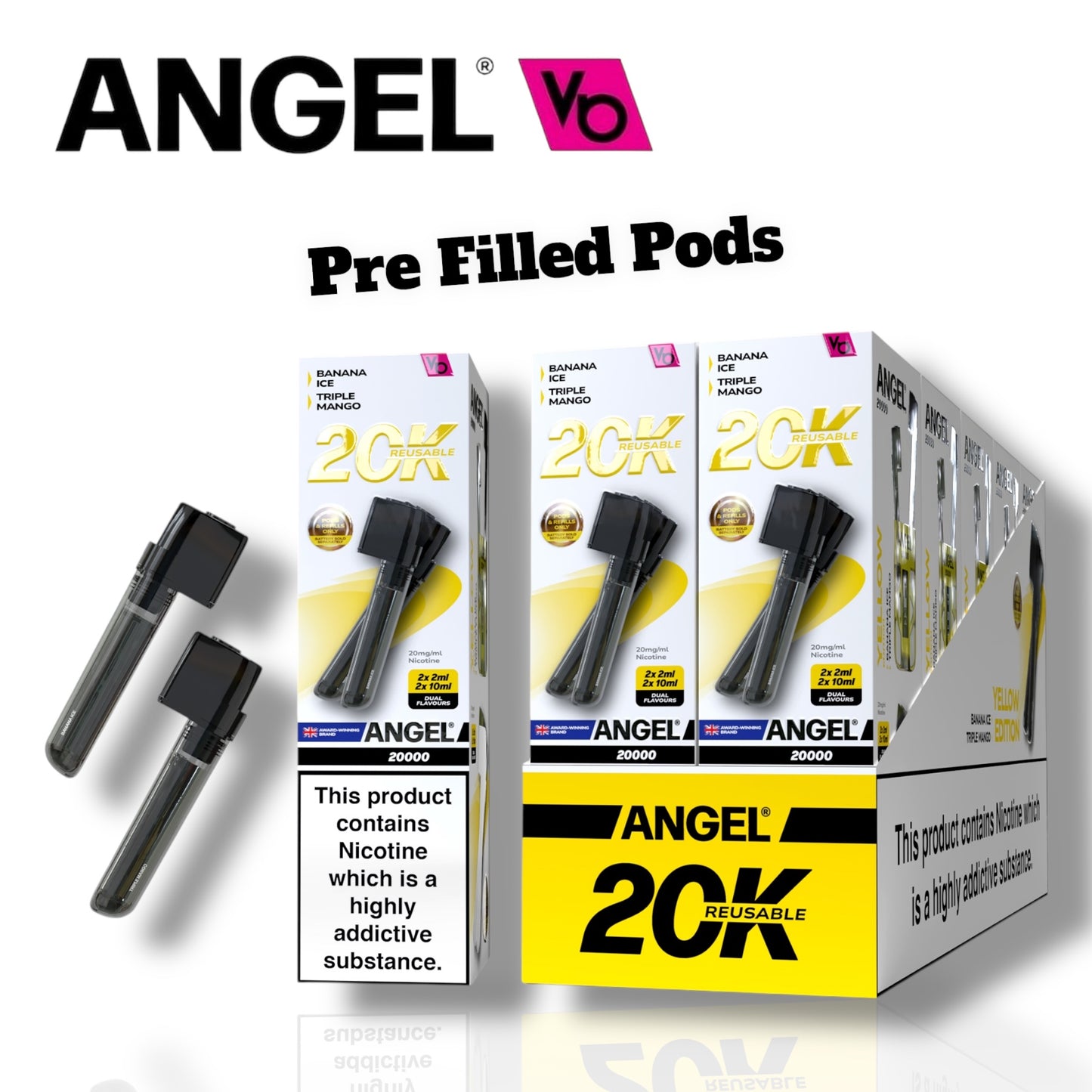 Angel 20,000 Prefilled Pods – Dual Flavour Pod Kit 2 in 1