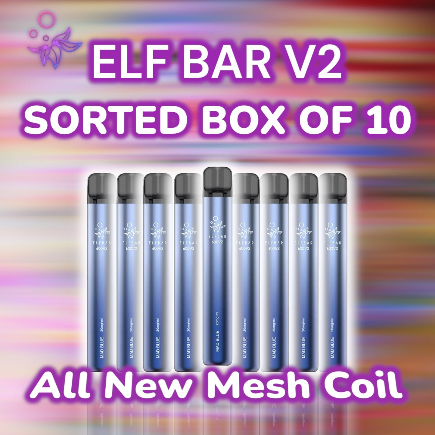 Elf Bar V2 600 Sorted Box Of 10