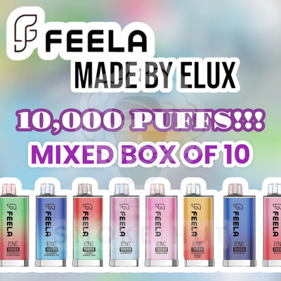 FEELA 10,000 MADE BY ELUX MIXED BOX OF 10